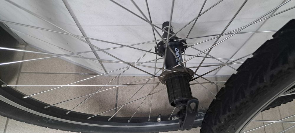 Kompletne Koła 26" DEORE czarne v-brake bębenek MTB Kross tył + przód