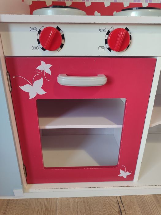 Duża kuchnia drewniana dla dzieci 112x31x106