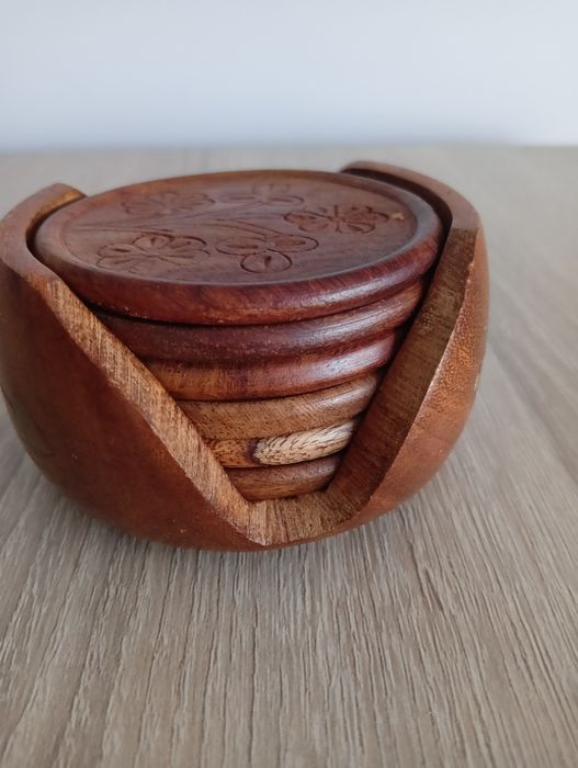 Podkładki drewniane, podkładki pod kubki, podkładki pod szklanki