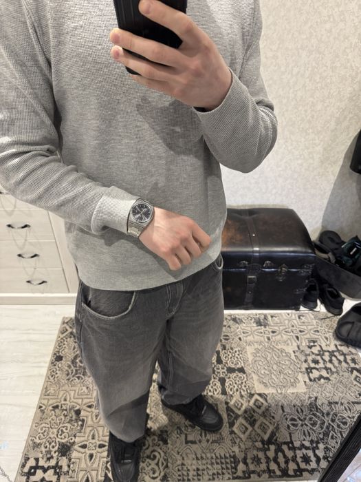 Годинник tissot casio срібні синій цифеблат