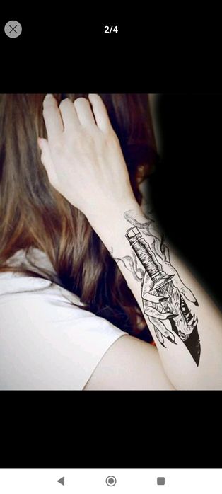 Tatuagem temporária Preto