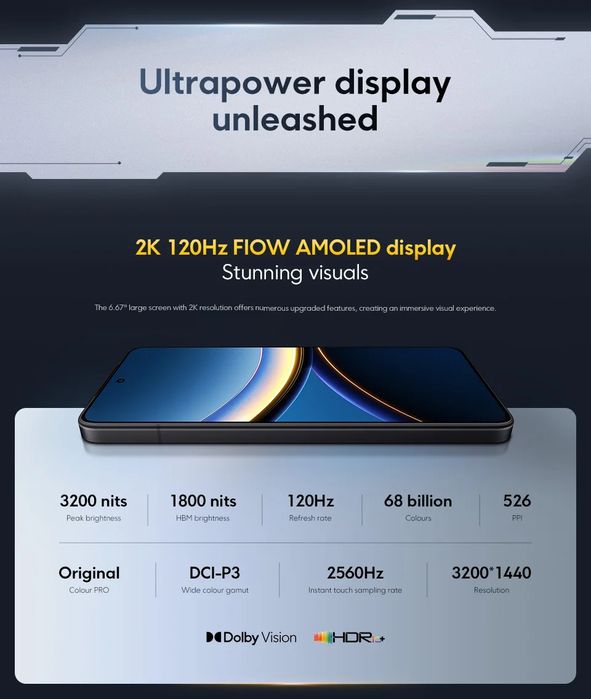 Xiaomi Poco F7 Pro 512 Gb/Snapdragon 8 gen3/6.7' 2K Flow Amoled