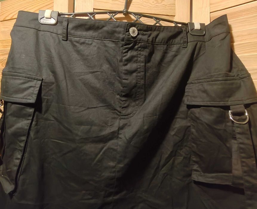 Spódnica czarna kieszenie "bojówki"  3XL