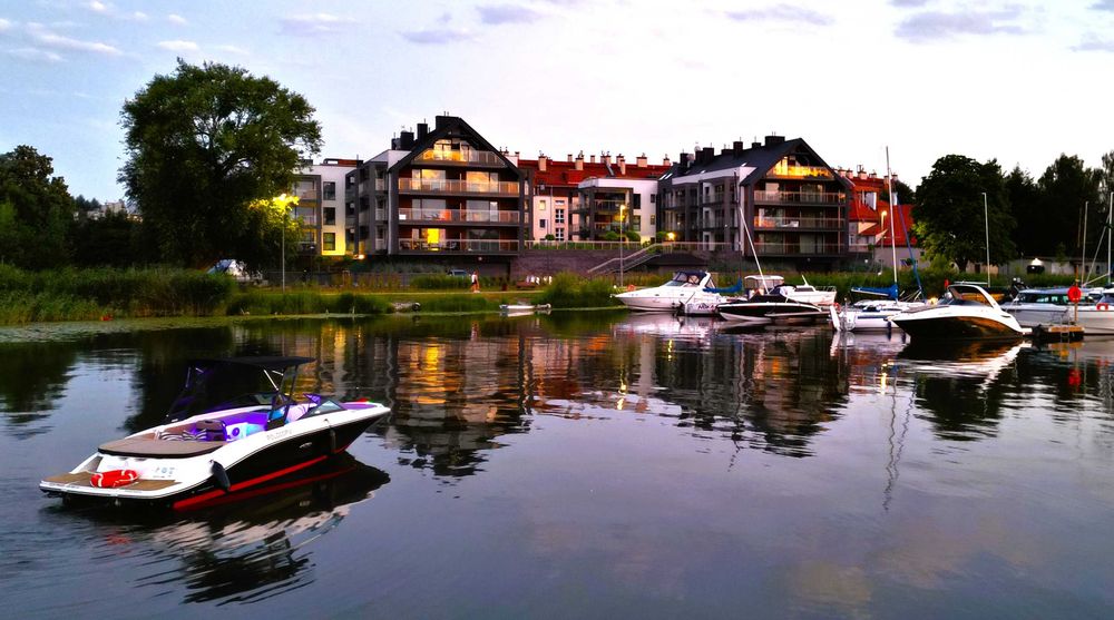 Marina Ostróda IV -super widok na jezioro, klima, ogród/taras, Ostróda