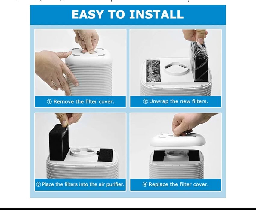 2 filtros Rovac (rv320) purificador de ar