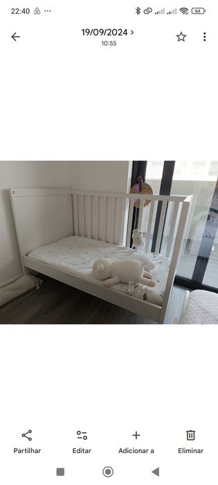 Berço ikea com lençóis Zara minie
