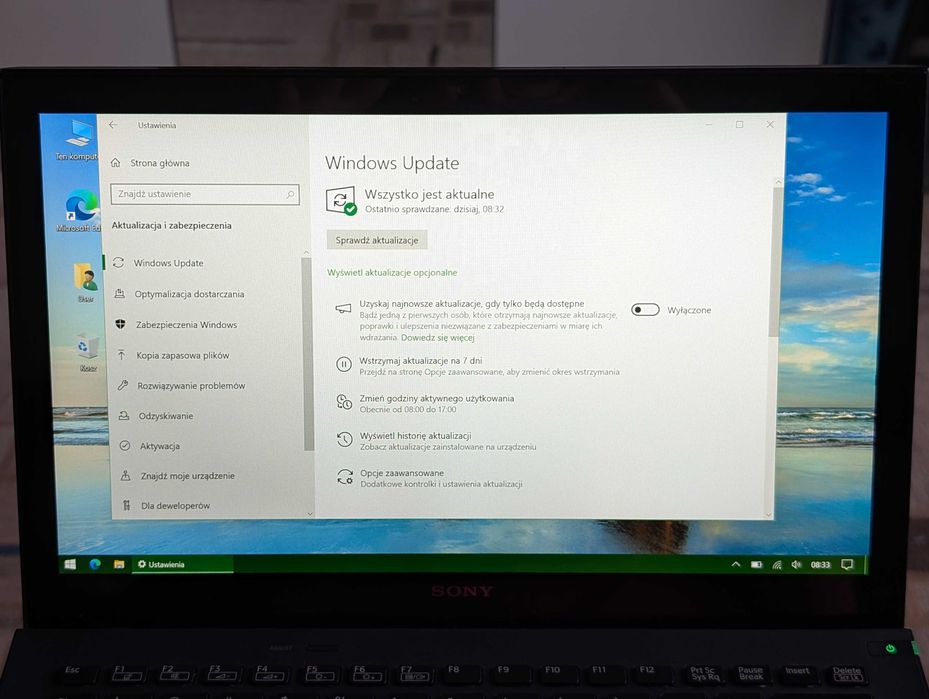 Lekki laptop SONY Vaio z ekranem dotykowym