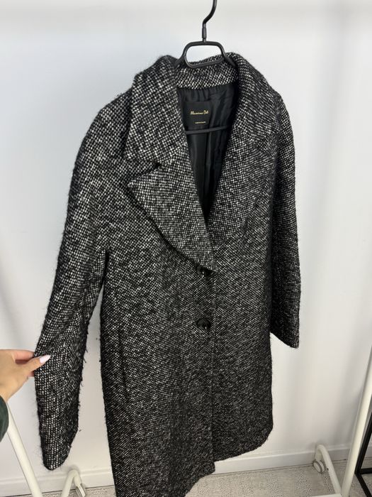 Damski Welniany Plaszcz Massimo Dutti M Cieply