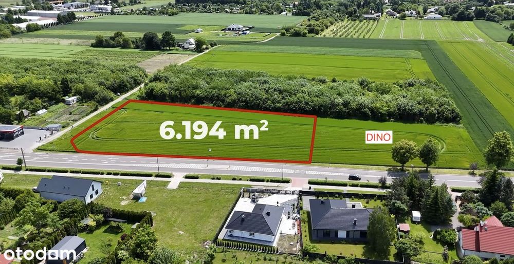 Działka usługowa 6194 m² w centrum strefy handlowej Hrubieszowa