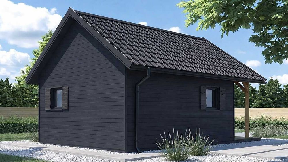 Drewniany domek całoroczny letniskowy 5m/5m 15/20
