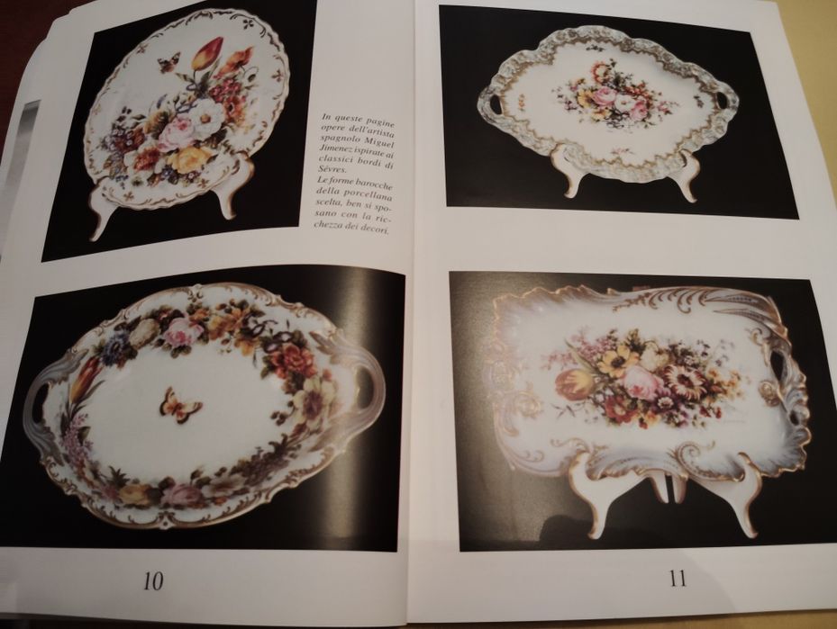 Livro de Pintura Porcelanas Escrito em Língua Italiana Como Novo