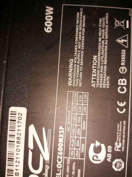 Komputer: AsRock z370 pro4 + i3 8100 4x3,6Ghz+Gtx 750Ti+128SSD+1TB HDD