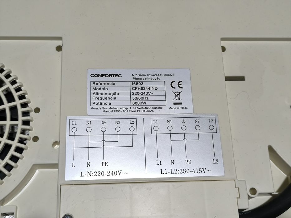 Placa de indução Confortec CFH6244IND 4 zonas – Como nova com garantia