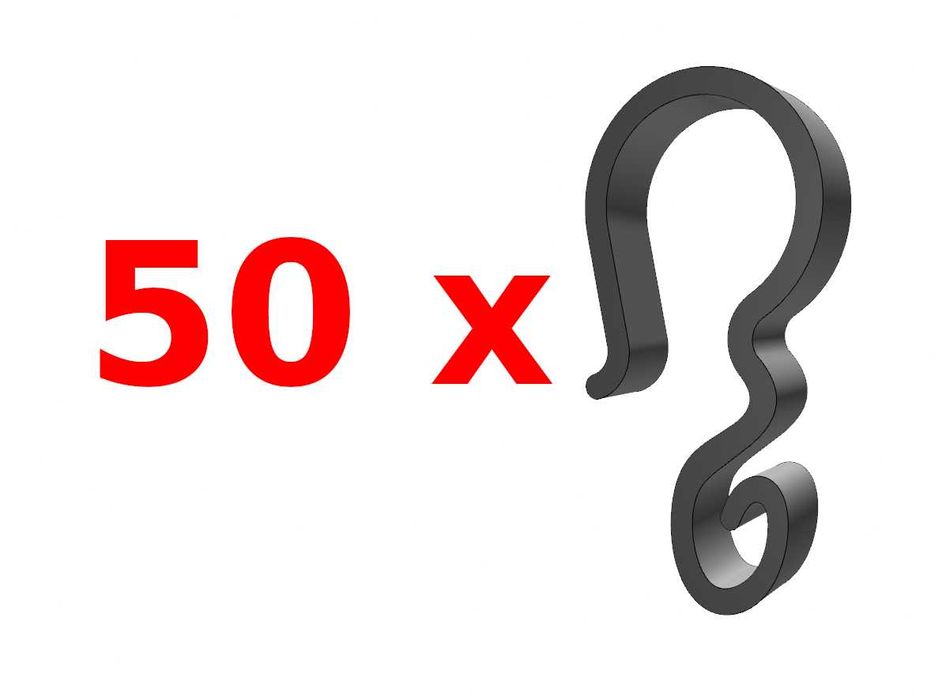 50 x haczyki NA RYNNĘ 16-19mm wieszaki do lampek świątecznych