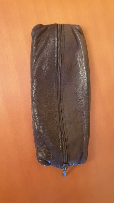 Bolsa-Estojo em Pele Genuína (Cabedal) – Preto