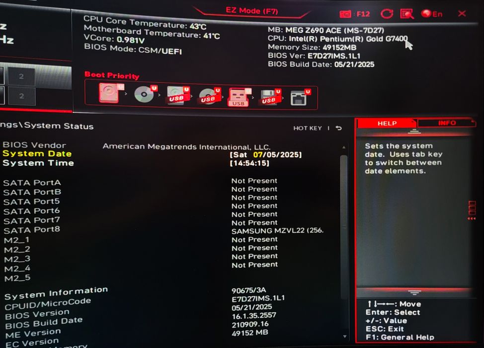 MSi MEG Z690 Ace s1700