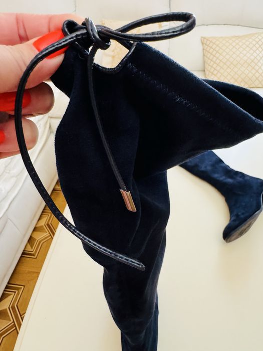 Продам синие  сапоги FELLINI Италия 38 состояние новых