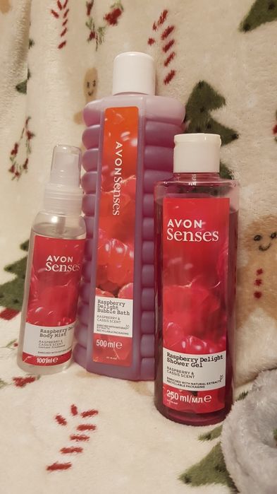 Zestaw 3w1 Avon Senses Rasberry Delight & Cassis