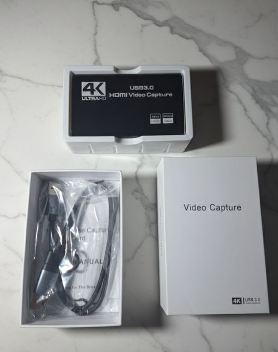 Карта видеозахвата HDMI USB 3.0 (4K Ultra HD) — Новая, полный комплект