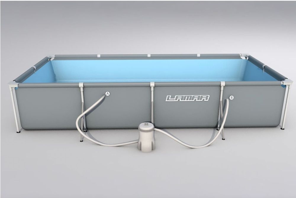 Basen Zestaw basenowy LAMAR 99 z pompą filtrującą + pokrowiec