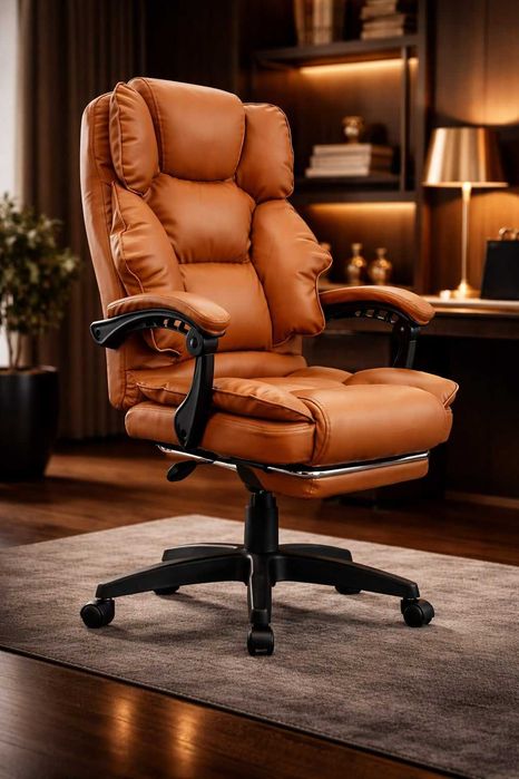 Fotel Biurowy Obrotowy z Podnóżkiem .  Premium Style !!!