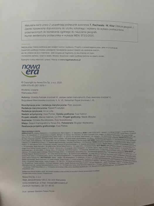 Maturalne karty pracy Oblicza geografii 2