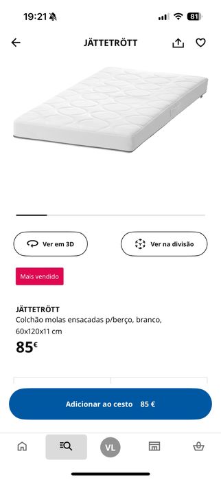 Berco Branco IKEA excelente estado