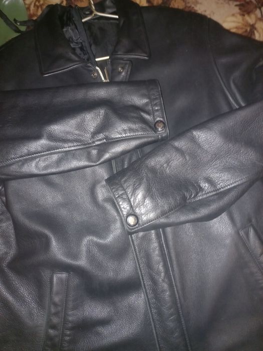 Кожана зимова куртка 4xl