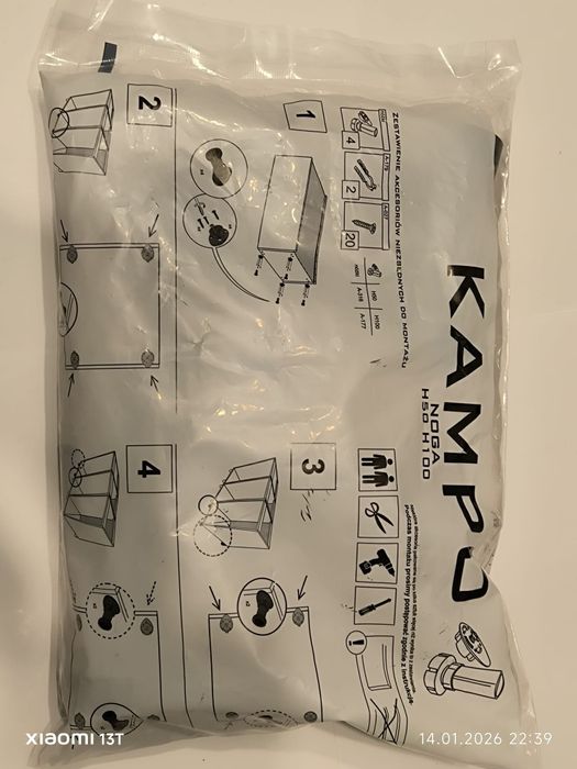 Nóżki, Nogi Kampo H100 12 szt.  do mebli kuchennych