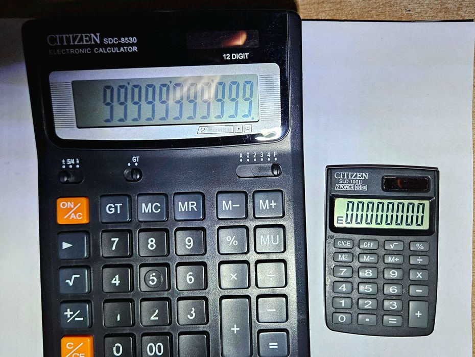 2 Калькулятора CITIZEN CDS 8530+sld100 -за 2шт