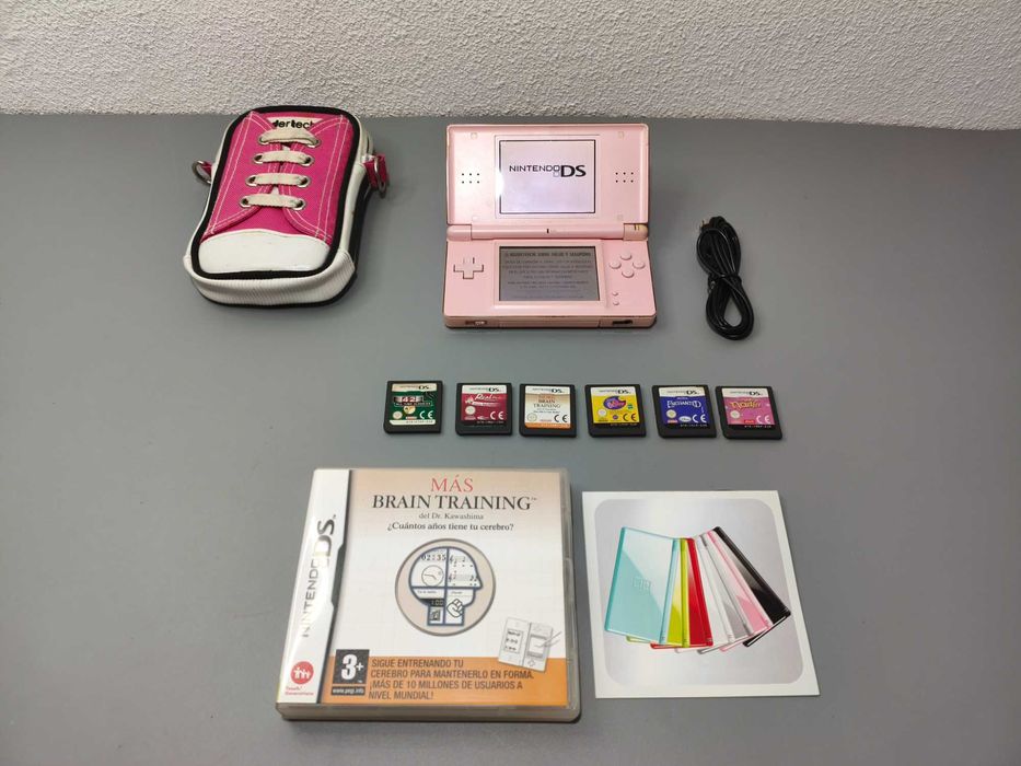Nintendo DS Rosa + Jogos