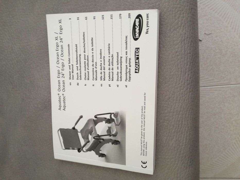 Cadeira de apoio wc nova e sem uso!!!