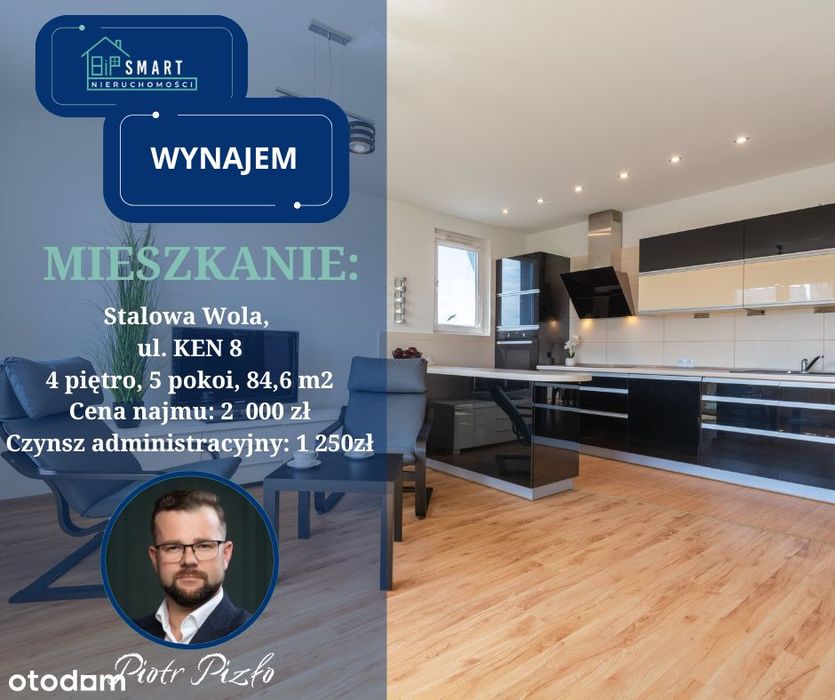 Mieszkanie, 5 pokoi, balkon, winda, 4 piętro ul. KEN