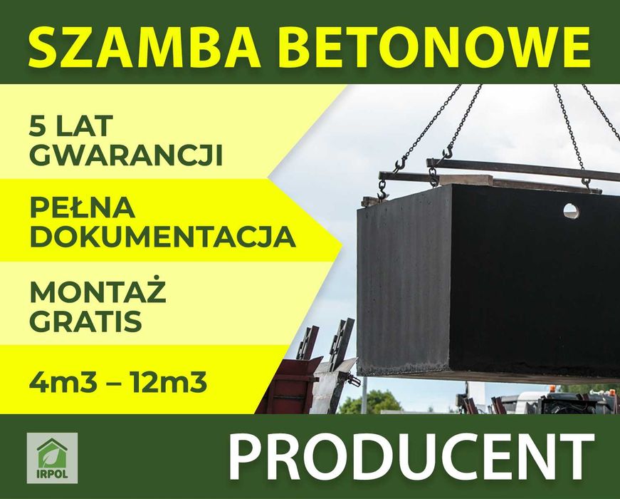 Szambo Betonowe 10m3 i inne Zbiorniki Na Deszczówkę, Szamba, PIWNICA