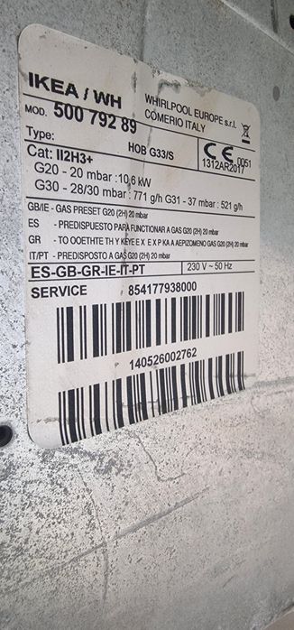 Placa a gas 5 bicos