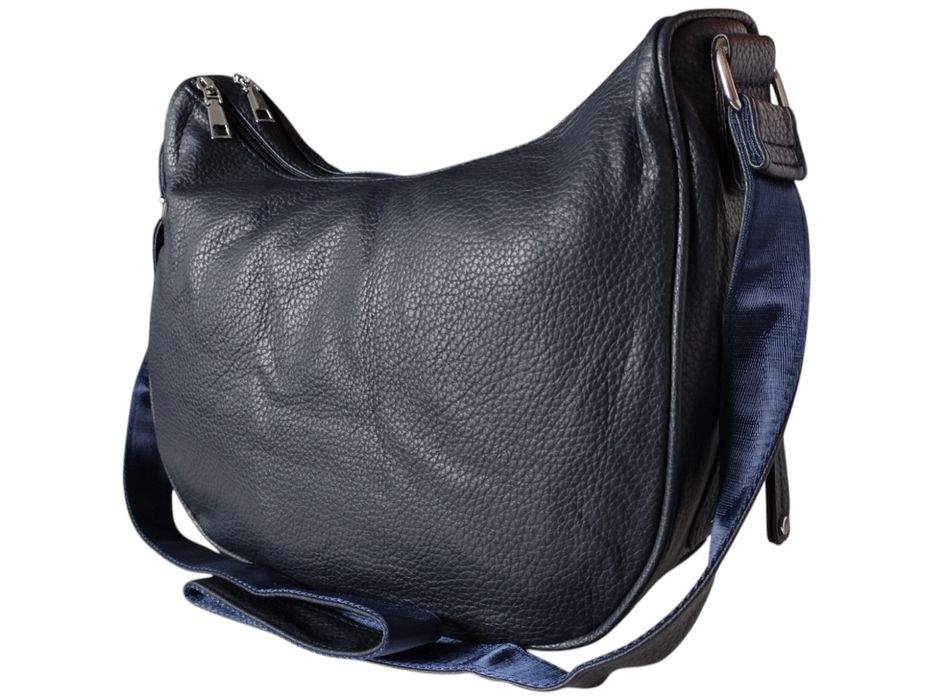 Stylowa Mała Listonoszka na Ramię Niebieska, Miejska Torebka