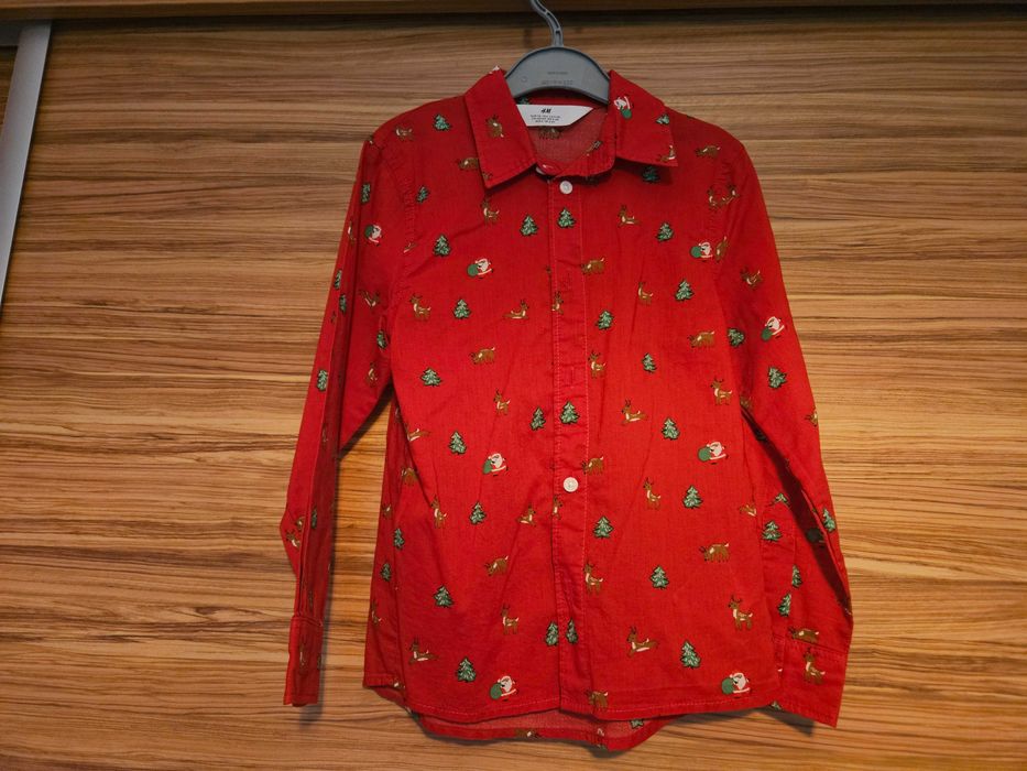 Świąteczna koszula H&M 116 dla chłopca