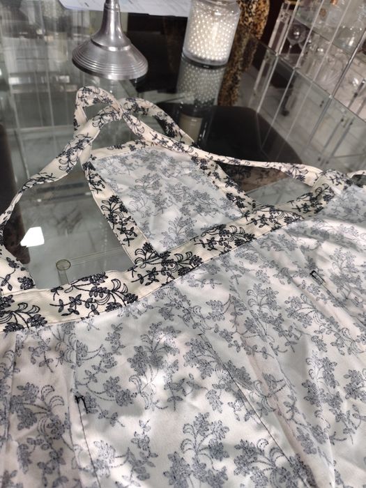 Avental novo estilo vintage Preto e branco  algodão