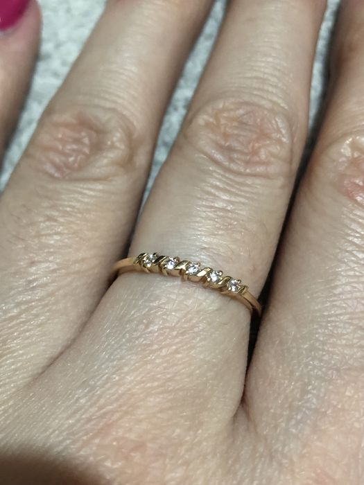 Новое золотое кольцо 16.5 размера в красном золоте, 585 пр.