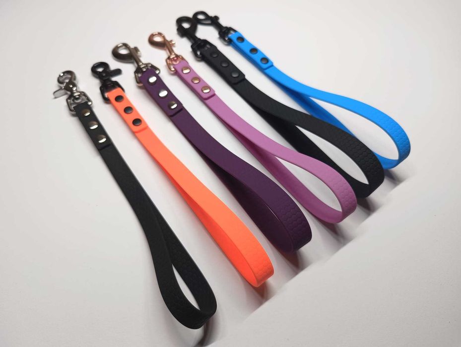 Krótka smycz do obroży hexa plaster miodu rączka treningowa miejska