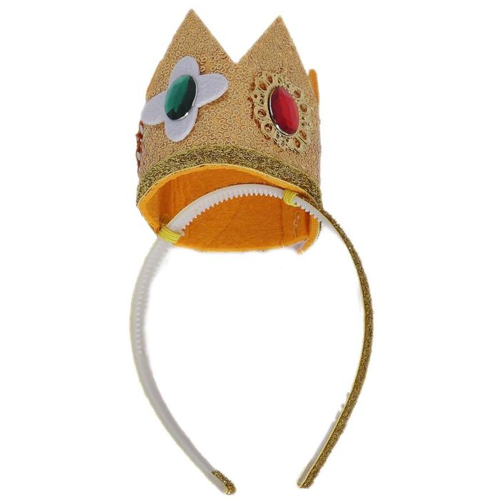 Peruca Ruiva Castanho: Princesa com Coroa Estilo Retro Anos 60/70 para Festa de Halloween e Cosplay para Mulher