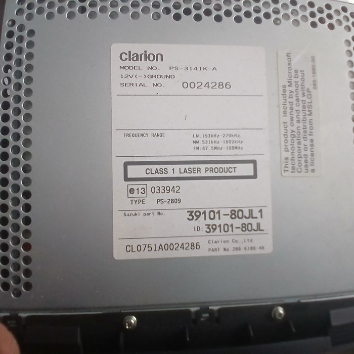 Магнітола штатна Suzuki SX4