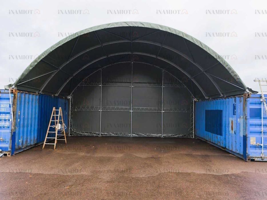 Hala łukowa zadaszanie kontenera dach 9x12 magazynowa namiotowa NOWE