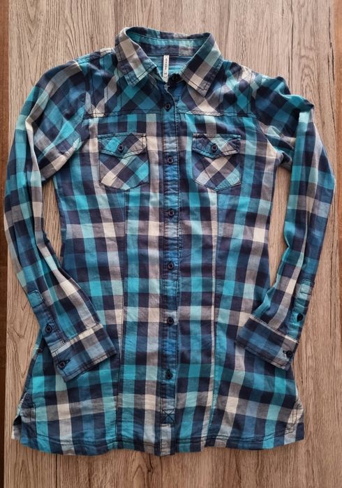 Długa koszula w kratę