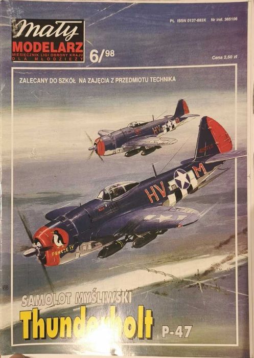 Mały modelarz 6/98 Samolot Myśliwski P-47 Thunderbolt
