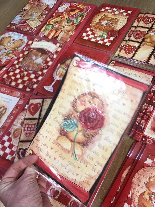 Postais ilustrados com envelope