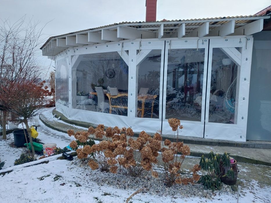 Osłona Zabudowa Tarasu Altanki Całoroczna Plandeka Na Wymiar Zamki