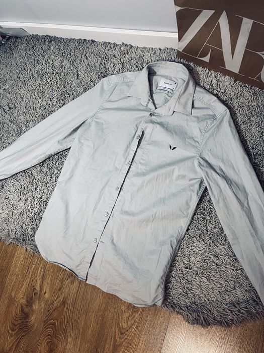 Meska koszula reserved slim fit szara rozm M