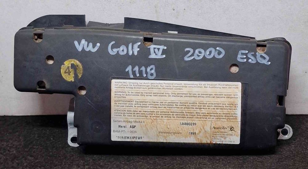 Airbag Banco Esquerdo 1J4880239 - VW GOLF IV