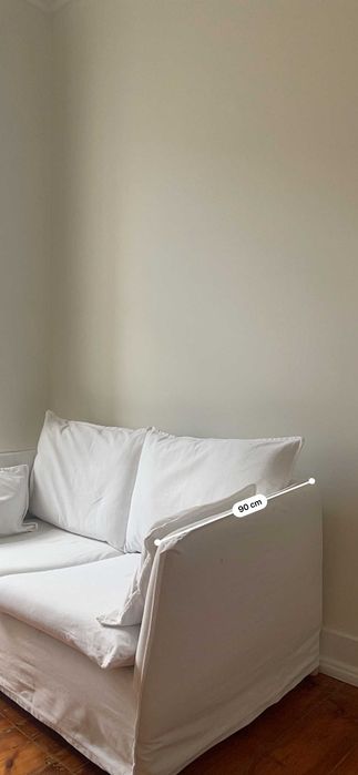 Sofá pequeno, aconchegante e super confortável com capas amovíveis/laváveis